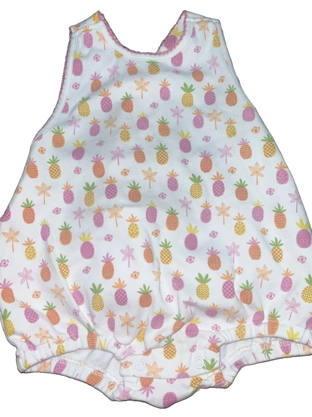 Kissy Kissy Girls 3-6 Months Pineapple Bubble Romper